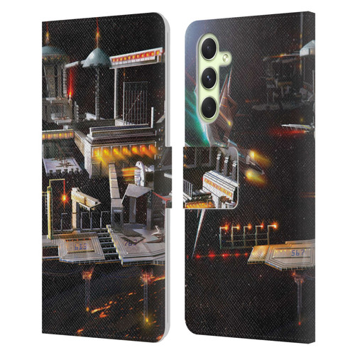 Anthony Christou Art Space Station Leather Book Wallet Case Cover For Samsung Galaxy A54 5G