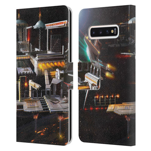 Anthony Christou Art Space Station Leather Book Wallet Case Cover For Samsung Galaxy S10