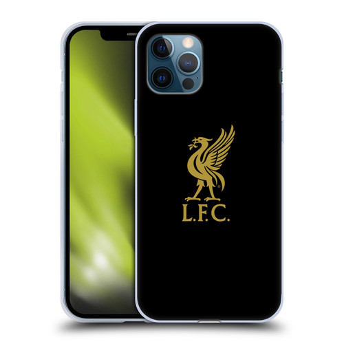 Liverpool Football Club Liver Bird Gold Logo On Black Soft Gel Case for Apple iPhone 12 / iPhone 12 Pro