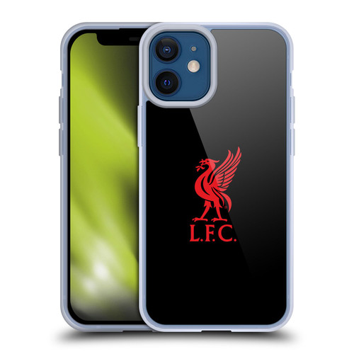 Liverpool Football Club Liver Bird Red Logo On Black Soft Gel Case for Apple iPhone 12 Mini