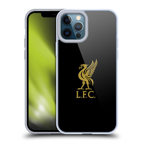 Liverpool Football Club Liver Bird Gold Logo On Black Soft Gel Case for Apple iPhone 12 Pro Max