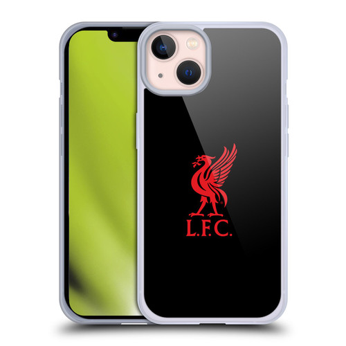 Liverpool Football Club Liver Bird Red Logo On Black Soft Gel Case for Apple iPhone 13