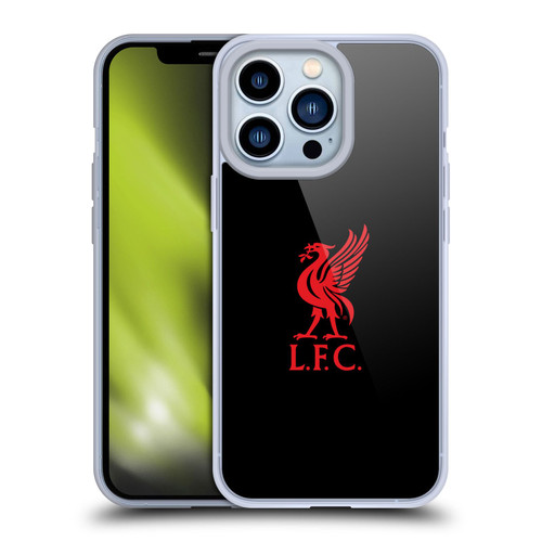 Liverpool Football Club Liver Bird Red Logo On Black Soft Gel Case for Apple iPhone 13 Pro
