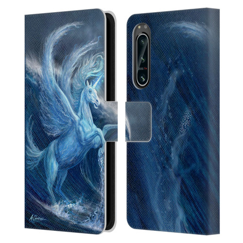 Anthony Christou Art Water Pegasus Leather Book Wallet Case Cover For Sony Xperia 5 IV