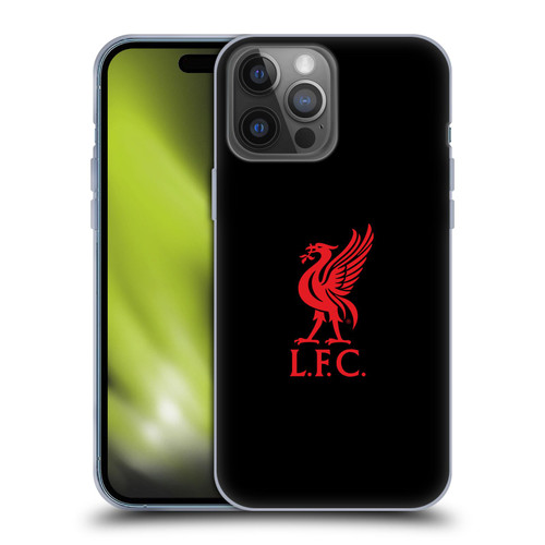 Liverpool Football Club Liver Bird Red Logo On Black Soft Gel Case for Apple iPhone 14 Pro Max