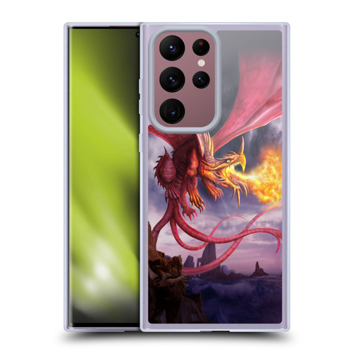 Anthony Christou Art Fire Dragon Soft Gel Case for Samsung Galaxy S22 Ultra 5G