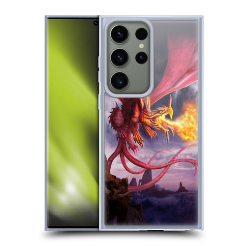 Anthony Christou Art Fire Dragon Soft Gel Case for Samsung Galaxy S23 Ultra 5G