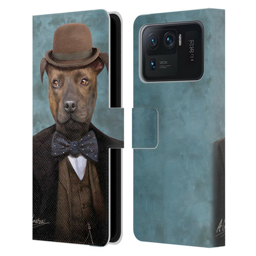 Anthony Christou Art Sir Edmund Bulldog Leather Book Wallet Case Cover For Xiaomi Mi 11 Ultra