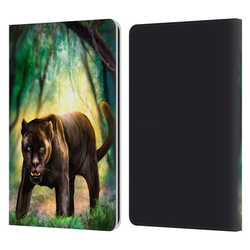 Anthony Christou Fantasy Art Black Panther Leather Book Wallet Case Cover For Amazon Kindle Paperwhite 1 / 2 / 3