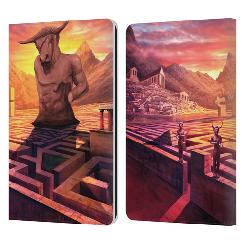 Anthony Christou Fantasy Art Minotaur In Labyrinth Leather Book Wallet Case Cover For Amazon Kindle Paperwhite 1 / 2 / 3
