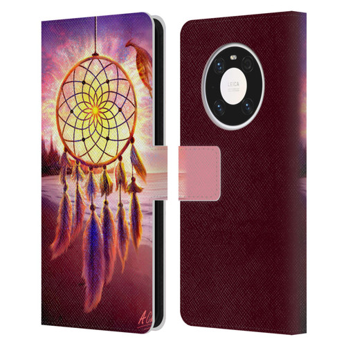 Anthony Christou Fantasy Art Beach Dragon Dream Catcher Leather Book Wallet Case Cover For Huawei Mate 40 Pro 5G