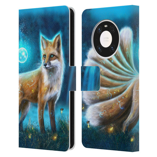 Anthony Christou Fantasy Art Magic Fox In Moonlight Leather Book Wallet Case Cover For Huawei Mate 40 Pro 5G