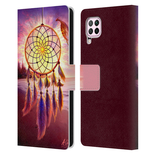 Anthony Christou Fantasy Art Beach Dragon Dream Catcher Leather Book Wallet Case Cover For Huawei Nova 6 SE / P40 Lite