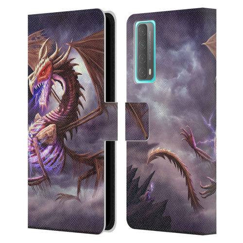 Anthony Christou Fantasy Art Bone Dragon Leather Book Wallet Case Cover For Huawei P Smart (2021)