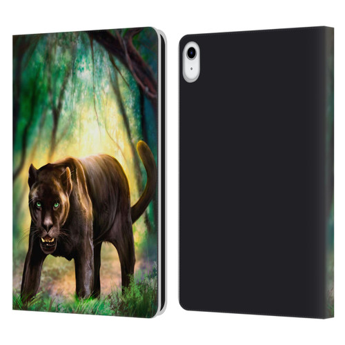 Anthony Christou Fantasy Art Black Panther Leather Book Wallet Case Cover For Apple iPad 10.9 (2022)