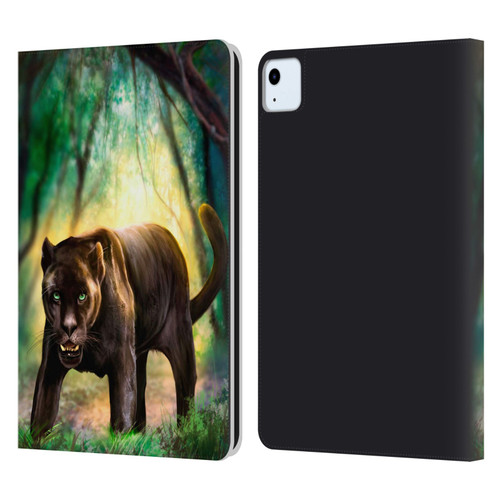 Anthony Christou Fantasy Art Black Panther Leather Book Wallet Case Cover For Apple iPad Air 2020 / 2022