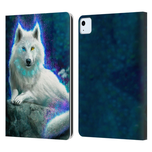 Anthony Christou Fantasy Art White Wolf Leather Book Wallet Case Cover For Apple iPad Air 2020 / 2022