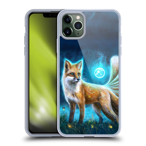Anthony Christou Fantasy Art Magic Fox In Moonlight Soft Gel Case for Apple iPhone 11 Pro Max