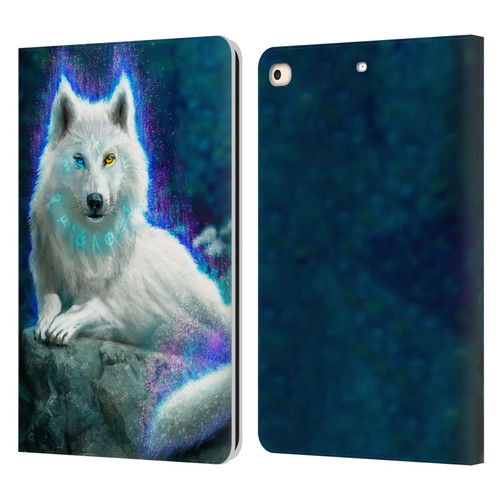 Anthony Christou Fantasy Art White Wolf Leather Book Wallet Case Cover For Apple iPad 9.7 2017 / iPad 9.7 2018