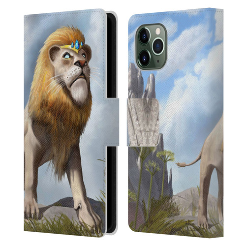 Anthony Christou Fantasy Art King Of Lions Leather Book Wallet Case Cover For Apple iPhone 11 Pro