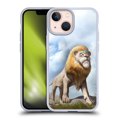 Anthony Christou Fantasy Art King Of Lions Soft Gel Case for Apple iPhone 13 Mini