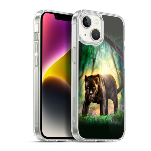 Anthony Christou Fantasy Art Black Panther Soft Gel Case for Apple iPhone 14