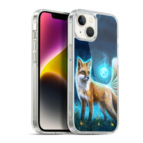 Anthony Christou Fantasy Art Magic Fox In Moonlight Soft Gel Case for Apple iPhone 14 Plus & MagSafe