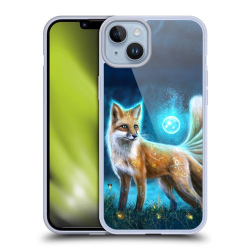 Anthony Christou Fantasy Art Magic Fox In Moonlight Soft Gel Case for Apple iPhone 14 Plus