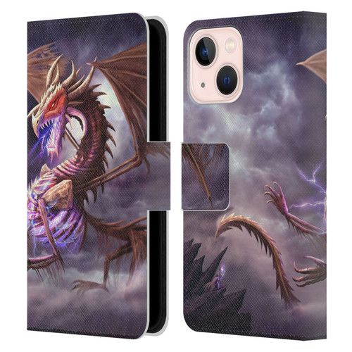 Anthony Christou Fantasy Art Bone Dragon Leather Book Wallet Case Cover For Apple iPhone 13 Mini