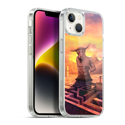 Anthony Christou Fantasy Art Minotaur In Labyrinth Soft Gel Case for Apple iPhone 14 Plus & MagSafe