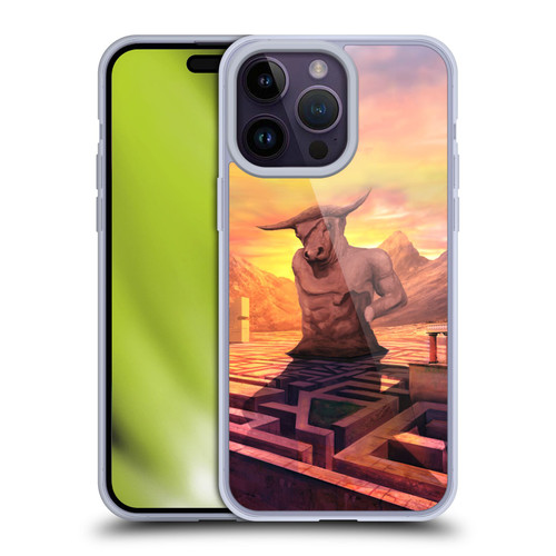 Anthony Christou Fantasy Art Minotaur In Labyrinth Soft Gel Case for Apple iPhone 14 Pro Max