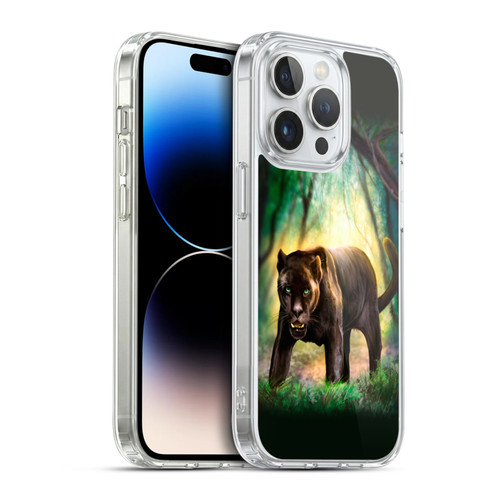 Anthony Christou Fantasy Art Black Panther Soft Gel Case for Apple iPhone 14 Pro & MagSafe