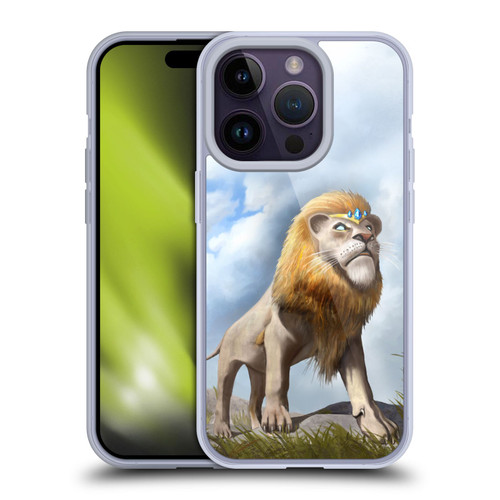 Anthony Christou Fantasy Art King Of Lions Soft Gel Case for Apple iPhone 14 Pro