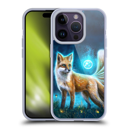 Anthony Christou Fantasy Art Magic Fox In Moonlight Soft Gel Case for Apple iPhone 14 Pro