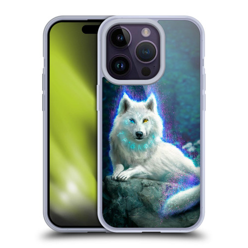 Anthony Christou Fantasy Art White Wolf Soft Gel Case for Apple iPhone 14 Pro