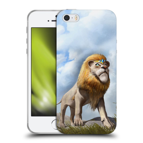 Anthony Christou Fantasy Art King Of Lions Soft Gel Case for Apple iPhone 5 / 5s / iPhone SE 2016