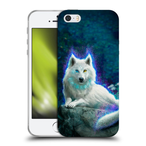 Anthony Christou Fantasy Art White Wolf Soft Gel Case for Apple iPhone 5 / 5s / iPhone SE 2016