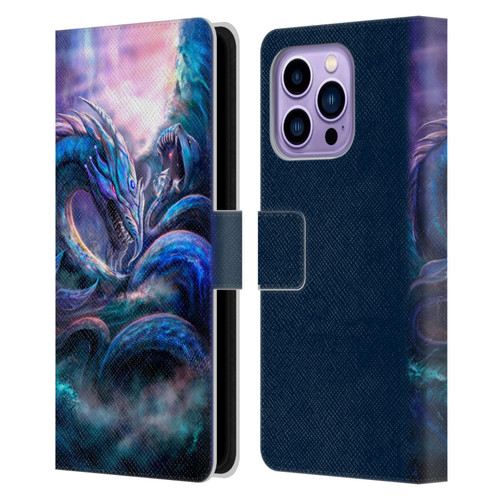 Anthony Christou Fantasy Art Leviathan Dragon Leather Book Wallet Case Cover For Apple iPhone 14 Pro Max