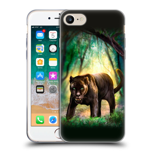 Anthony Christou Fantasy Art Black Panther Soft Gel Case for Apple iPhone 7 / 8 / SE 2020 & 2022