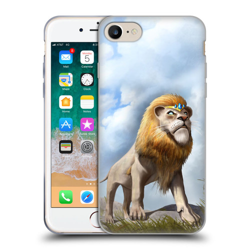 Anthony Christou Fantasy Art King Of Lions Soft Gel Case for Apple iPhone 7 / 8 / SE 2020 & 2022