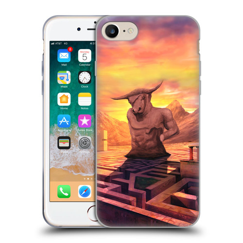 Anthony Christou Fantasy Art Minotaur In Labyrinth Soft Gel Case for Apple iPhone 7 / 8 / SE 2020 & 2022
