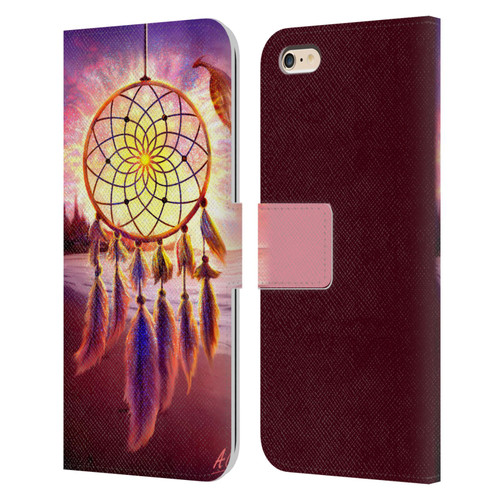 Anthony Christou Fantasy Art Beach Dragon Dream Catcher Leather Book Wallet Case Cover For Apple iPhone 6 Plus / iPhone 6s Plus
