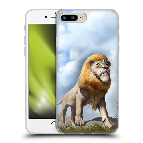 Anthony Christou Fantasy Art King Of Lions Soft Gel Case for Apple iPhone 7 Plus / iPhone 8 Plus