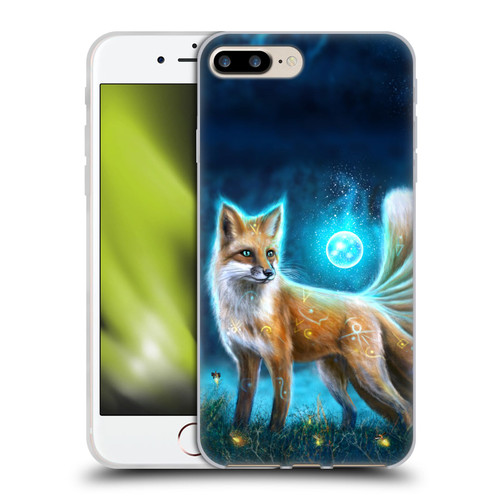 Anthony Christou Fantasy Art Magic Fox In Moonlight Soft Gel Case for Apple iPhone 7 Plus / iPhone 8 Plus