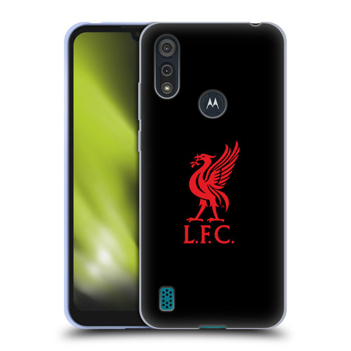 Liverpool Football Club Liver Bird Red Logo On Black Soft Gel Case for Motorola Moto E6s (2020)