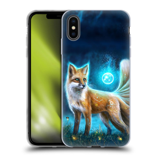 Anthony Christou Fantasy Art Magic Fox In Moonlight Soft Gel Case for Apple iPhone XS Max