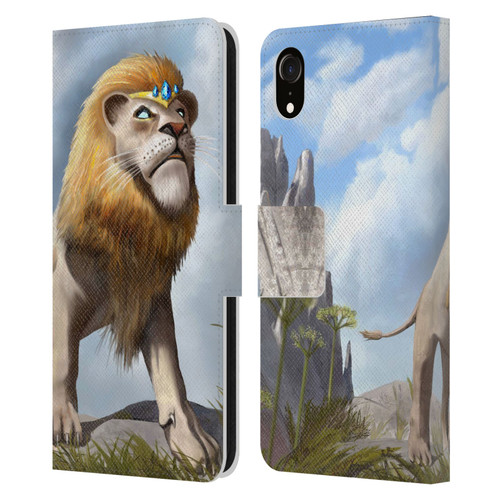 Anthony Christou Fantasy Art King Of Lions Leather Book Wallet Case Cover For Apple iPhone XR