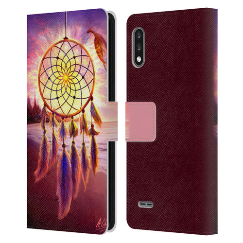 Anthony Christou Fantasy Art Beach Dragon Dream Catcher Leather Book Wallet Case Cover For LG K22