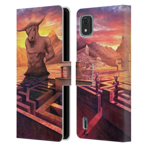 Anthony Christou Fantasy Art Minotaur In Labyrinth Leather Book Wallet Case Cover For Nokia C2 2nd Edition