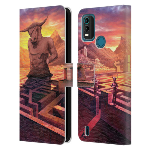 Anthony Christou Fantasy Art Minotaur In Labyrinth Leather Book Wallet Case Cover For Nokia G11 Plus